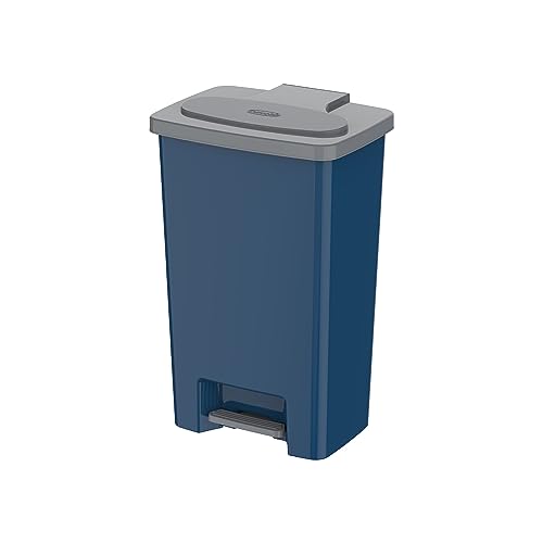 Cosmoplast Step-On Waste Bin With Pedal Pearl Blue 44 Liters IFHHLA340PB