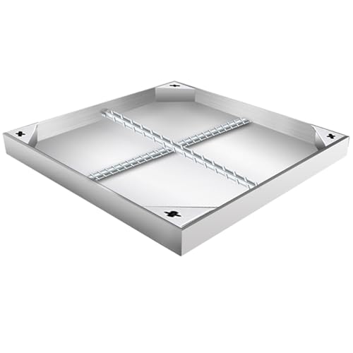 Couvercle de fosse septique encastré en acier inoxydable cadre 600x600x50 mm pour chambre d'inspection