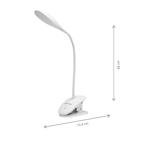 Image of Amazon Basics 3.7V 1200Mah Table Lamp | Touch Panel Control | Adjustable Angle | Ac /Dc Operate | Lithium Battery, Plastic, Led, White