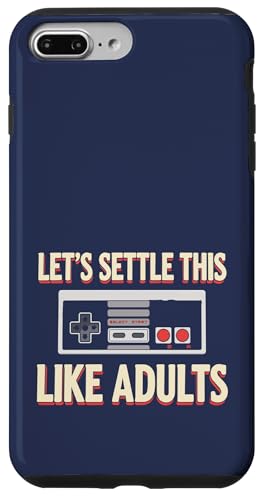Let's Settle This Like ��l�p �Q�[�}�[ �R���\�[�� ���g���Q�[�� �X�}�z�P�[�X iPhone 7 Plus/8 Plus �p