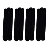 JIHUOO 4 Pcs 20 mm x 1 Meter Extra Thick Long Pipe Cleaners Big Chunky Chenille Stems Giant Chenille Sticks Fuzzy Pipe Cleaners Stems for Home Decorations Black