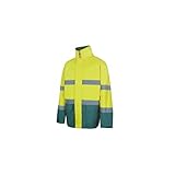  VELILLA - Parka bicolore haute visibilité imperméable 100% polyester PU 190 gr/m2 - Jaune Fluo/Vert - 306002