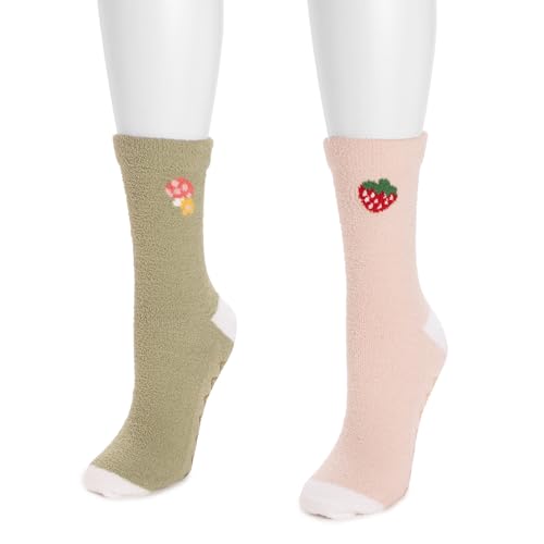 MUK LUKS Women's 2-Pack Cozy Compression Gripper Socks2