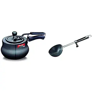 Prestige Svachh Nakshatra Plus Hard Anodised 3 Litre Pressure Handi + Prestige Hard Anodised Tadka Pan, 100 mm