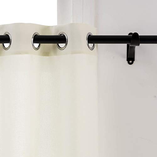 Upopo Ivory Tier Curtains 24 Inch Long Kitchen Linen Textured Half Window Curtains Over Sink Privacy Bathroom Cabinet Caravan Small Short Mini Basement Curtain Panels Grommet Top 2 Pieces #TOP3