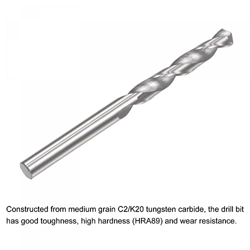Uxcell A22021800UX0579 Solid Carbide Drill Bits, 3.3Mm C2/K20 Tungsten Carbide Jobber Drill Bits Straight Shank Drilling Tool thumb #3