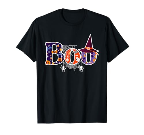 Haunted BOO Halloween Herbst Hexe Kürbis Fledermaus Erwachsene Kinder T-Shirt
