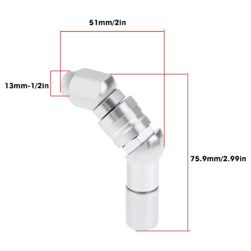 OTOTEC Fettpressen-Drehanschluss, 360 Grad drehbar, Kupplung, 6000 PSI, für die meisten Fettpressen und Kupplungen, 1/8 NPT-Gewinde