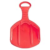 LILENO SPORTS Pala da pop per bambini (set da 1 pezzi, rosso) - Piastre scorrevoli in plastica per tutta la famiglia, slitta per indimenticabili giornate invernali, anche per adulti