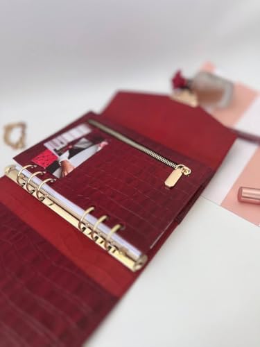 Agenda A5 en cuir rouge robuste pour centraliser toutes vos notes - 2