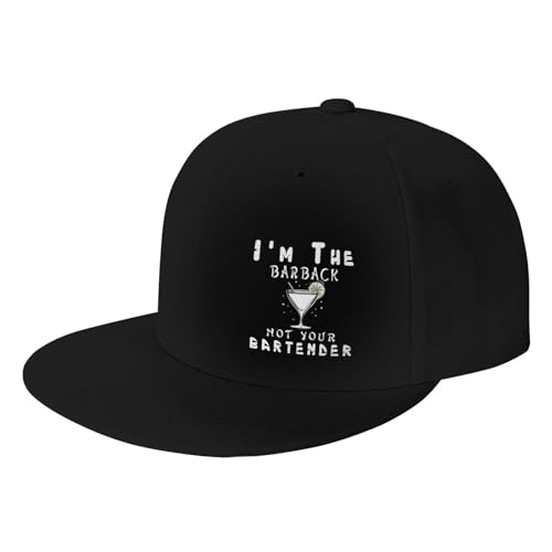 Gorra plana ajustable unisex negra