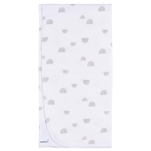 Image of Gerber Unisex Baby 100% Cotton Flannel Receiving Blankets 30x30 Inches (Pack of 16), Boho Rainbow, One Size