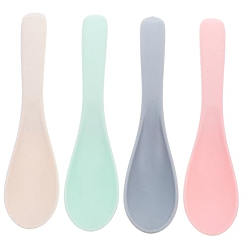 Alipis 4 in 1 Multiuse Boys and Girls Eating Spoon Set Dinner Spoons Soup Tasting Childsafe Microwave Safe Dishwasher Safe for Baby Adult