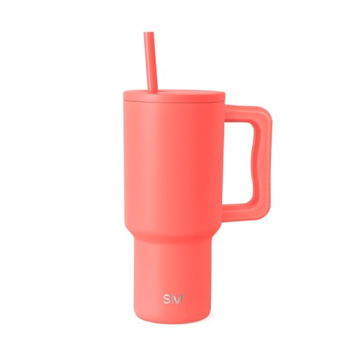 Image of Simple Modern 30 oz Trek Tumbler with Handle and Straw Lid | Cup Holder Friendly Insulated Stainless Steel Travel Mug | Honolulu