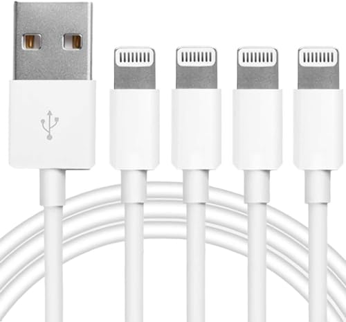 4Pack [Apple MFi Certified] Charger Lightning to USB Charging Cable Cord Compatible iPhone 14/13/12/11 Pro/11/XS MAX/XR/8/7/6s Plus,iPad Pro/Air/Mini,iPod Touch (3.3ft)