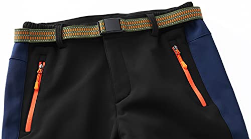 Dafengea Kids Snow Ski Pants Hiking Boys Girls Outdoor Waterproof Windproof Fleece Warm Snowboard Pants,Kz2068-Black1-7Y #TOP2