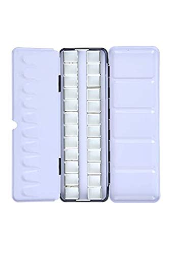 Asint Empty Watercolour Empty Half Pans in Metal Box–24