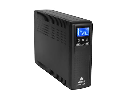 Vertiv Liebert PSA5-700MT120 UPS 700VA 420W 120V Line Interactive AVR Tower UPS, 2 USB Charging Ports, Battery Backup with Surge Protection, Energy Star Certified, New Model Available PSA6-1000LVT