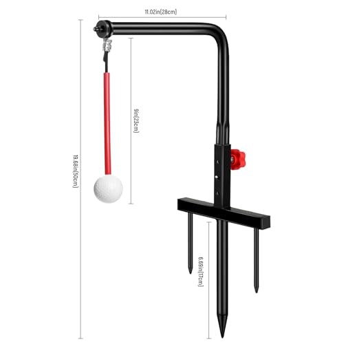 MELE LINKS Golf Swing Trainer, Golf Training Aid, Durable Metal Practice Golf Swing Training Aid, Golf Practice Equipment, Golf Swing Trainers, Golf Accessories for Gift, Golf Gifts for Men (Red) by MELE LINKS - Used condition - Image 3