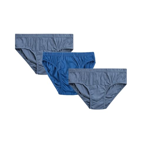 Image of Acumen Men's Underwear Briefs 3-Pack - 100% Combed Cotton, Anti-Bacterial Technology - Premium Ultrasoft Waistband