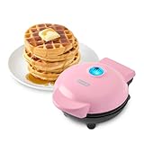 Dash Mini Maker: The Mini Waffle Maker Machine for Individual Waffles, Paninis, Hash browns, & other on the go Breakfast, Lunch, or Snacks - Pink