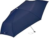 [ウォーターフロント] UVカット率90％以上 晴雨兼用傘 Water Front HGKLN-3F55 超薄型折りたたみ傘 ポケフラット55 (ネイビー)