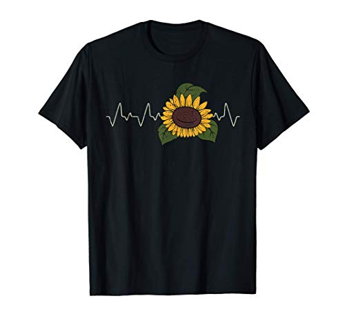 Une Fleuriste Floral Battement De Coeur Fleurir Tournesol T-Shirt