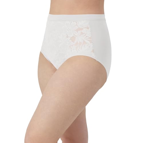 Bali Women's Breathe Underwear, High-Rise Briefs, Breathable Cotton Modal Lace Panties, 3-Pack2