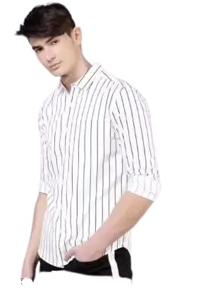 Image of Men's Cotton Casual Shirt, Brown, Full Sleeves, Regular Fit