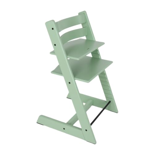 SIzlaho子供の成長に合わせて椅子、ベビーダイニングチェア、椅子、多機能、調節可能、ブナ材の子供用ダイニングチェア、学習椅子、ギフト、快適、スタイリッシュ、無垢材スタイル (グリーン,48*46*80cm)