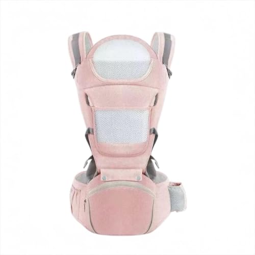 Banco De Cintura Para Bebê Canguru Ajustável Bebe Passeio Mochila Infantil Hipseat Carrier Seguro (Rosa)