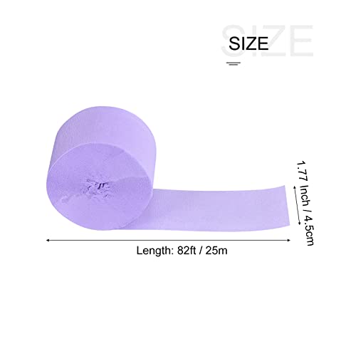 Meccanixity Crepe Paper Streamer Crepe Paper Decoration 82Ft Long 1.77 Inch Wide For Birthday Party Wedding Thanksgiving Christmas Decorations Diy, Light Purple Pack Of 5 #TOP1