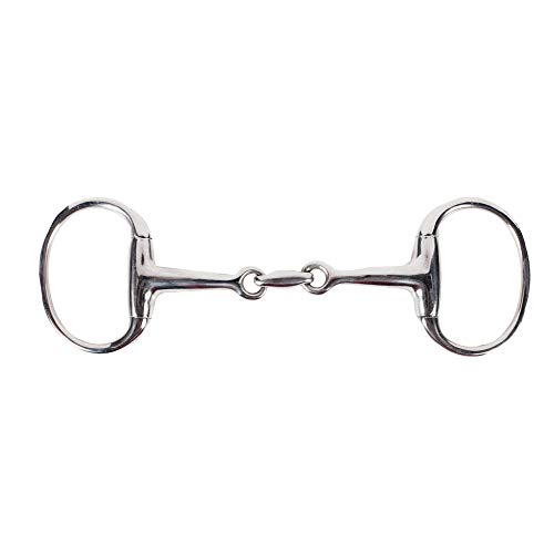 Mors de filet à olives double brisure 16mm noir pour stabiliser le contact en équitation