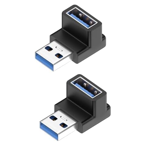 talNite 2-Pack USB 3.0 Right Angle Adapters Cover