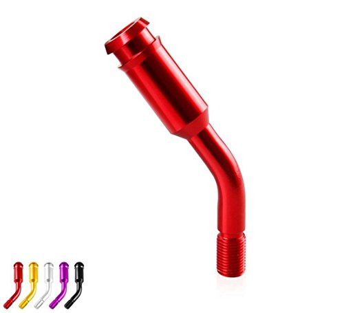 SMKJ VW Gear Shift Knob Curved Pipe Shift Knob Red Car Shift Knob Adapter Universal for VW T4 1990-2003(red)