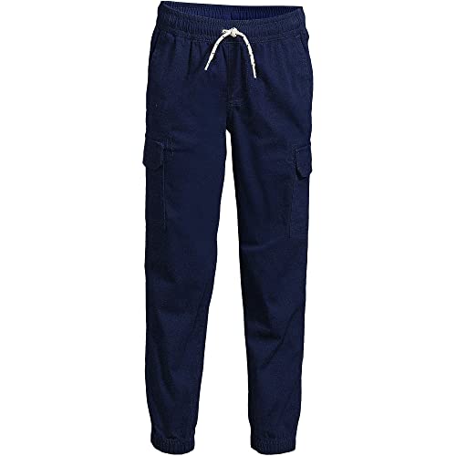Lands' End B Stretch Cargo Jogger Deep Sea Navy Kids Husky Large #TOP9