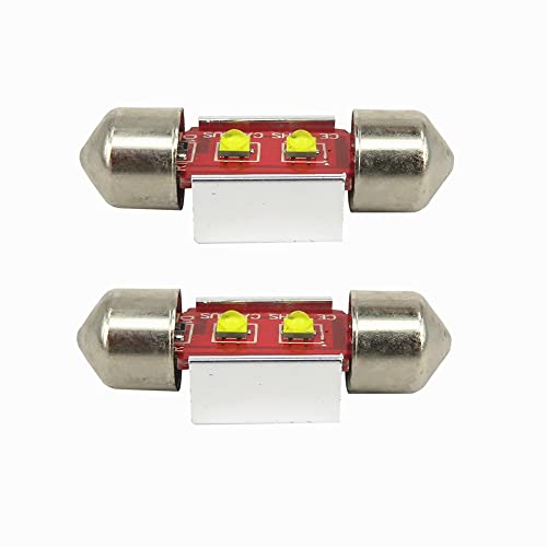 Wljh 2Pcs 31Mm Led Super Bright White 9W Led Bulbs De3022 De3021 3175 Festoon Canbus Error Free Led Replacement Interior Dome Map License Plate Lights Lamp,No Polarity #TOP25