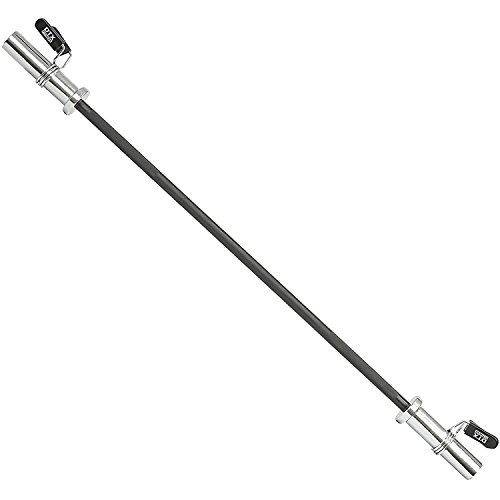 DTX Fitness Black & Chrome 6ft Olympic Barbell Weight Bar