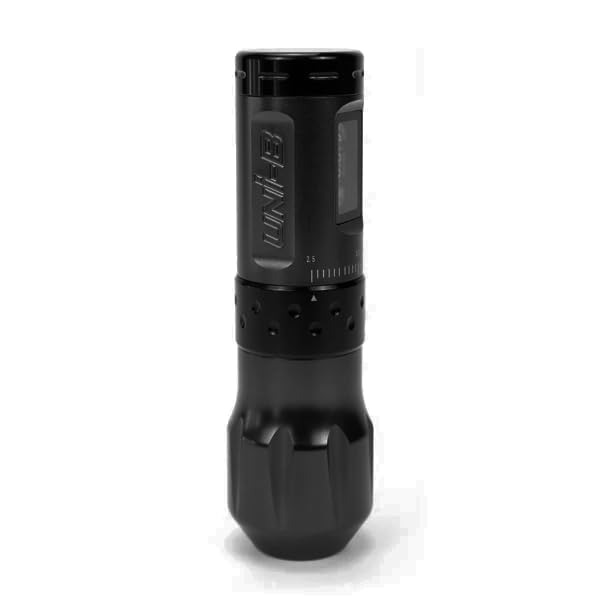 Miniatura 8 de Ava UNI-B - Bolígrafo de tatuaje inalámbrico con trazo ajustable, 0.098 in a 0.177 in (negro, corto UNI-B)