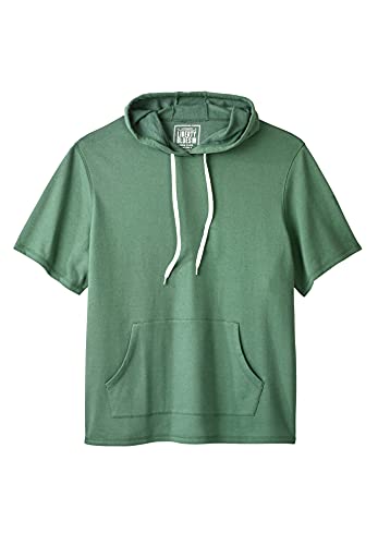 Liberty Blues by KingSize Men's Big & Tall Short-Sleeve Hoodie - 4XL, Olive Wood
