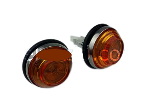  Lucciole Laterali In Plastica Arancione Compatibile con Fiat 500 N/D/F/L/R, 500 Giardiniera e Fiat 600
