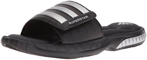 adidas Men's Superstar 3G Slide Sandal,Black/Silver/Grey,7 M US
