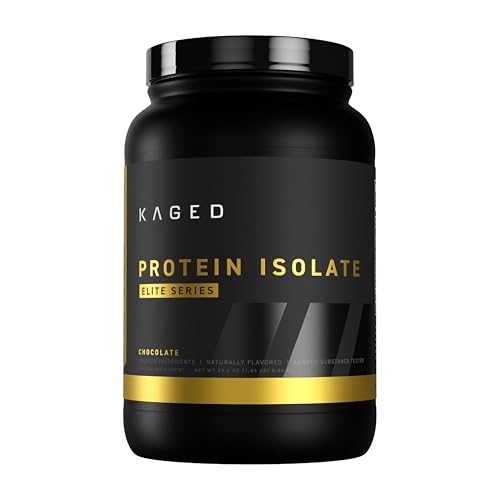 Kaged Protein Powder Elite: 100% Isolate Blend Whey, Casein, and Milk Protein Blend for Recovery and Muscle Building, Chocolate, 2lbs