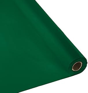 Schorin Plastic Party Banquet Table Cover Roll - 300 ft. x 40 in. - Disposable Tablecloth (Hunter Green)