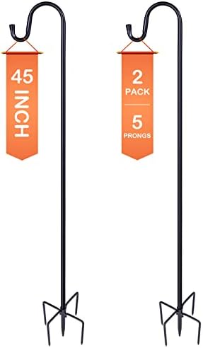 Shepherd-Hooks Adjustable for Bird-Feeder Lantern Plant-Hook Garden-Stake - Plant Stand Hanger for Outdoor Flower Basket, Bird Feeder Hanger Weddings Decor