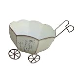 Garten Pflanzgefäß Dekoration Pflanzenwagen Eisen Handwagen Form mit Rad Pflanztopf Blumenständer für Herbstbep ...