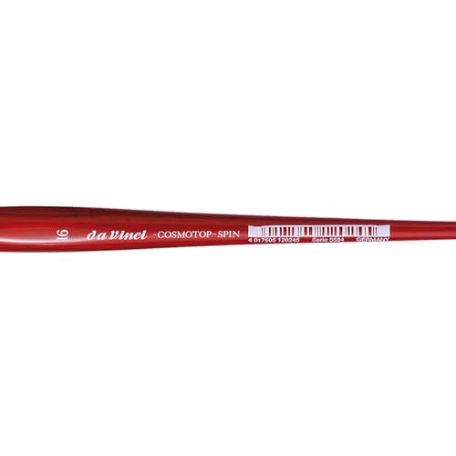 Image of da Vinci Watercolor Series 5584 CosmoTop Spin Paint Brush, Pointed Oval Synthetic with Red Handle, Size 16 (5584-16)