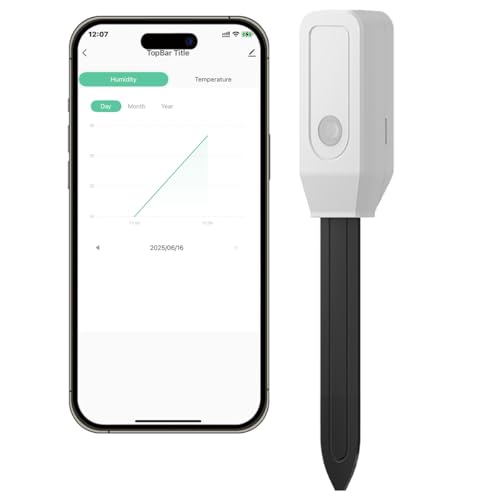 Acmerota Soil Moisture Meter Smart Wifi Soil Moisture Sensor Plant Water Monitor, Soild Hygrometer Sensor for Gardening Accurate Measure, Compatible with Smart Life APP & Alexa & Google Asistant