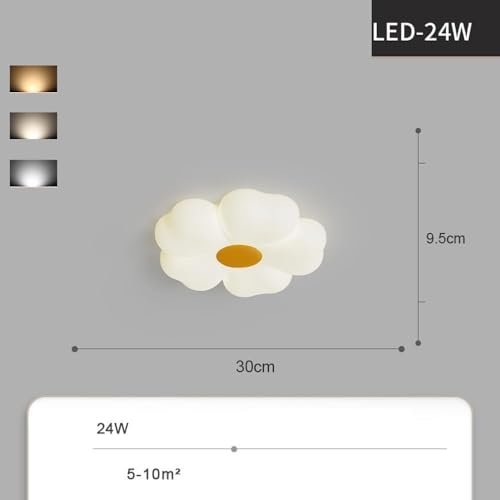 Plafonnier chambre fille à intensité variable avec LED intégrée en forme de fleur