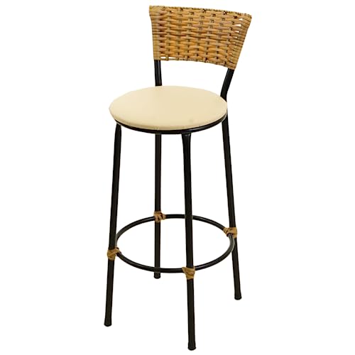 ESPAÇO JUNCO KIT 3 BANQUETAS BANCO ALTO COZINHA AMERICANA AREA GOURMET JUNCO VIME (BEGE)